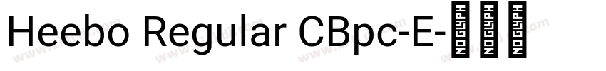 Heebo Regular CBpc-E字体转换